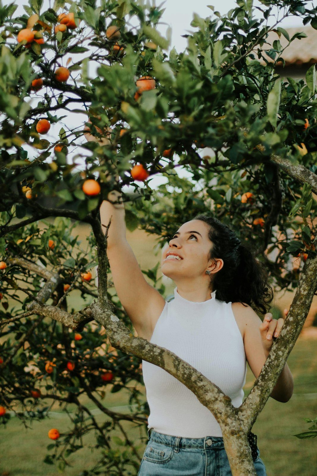 A person outdoors feeling free and at ease